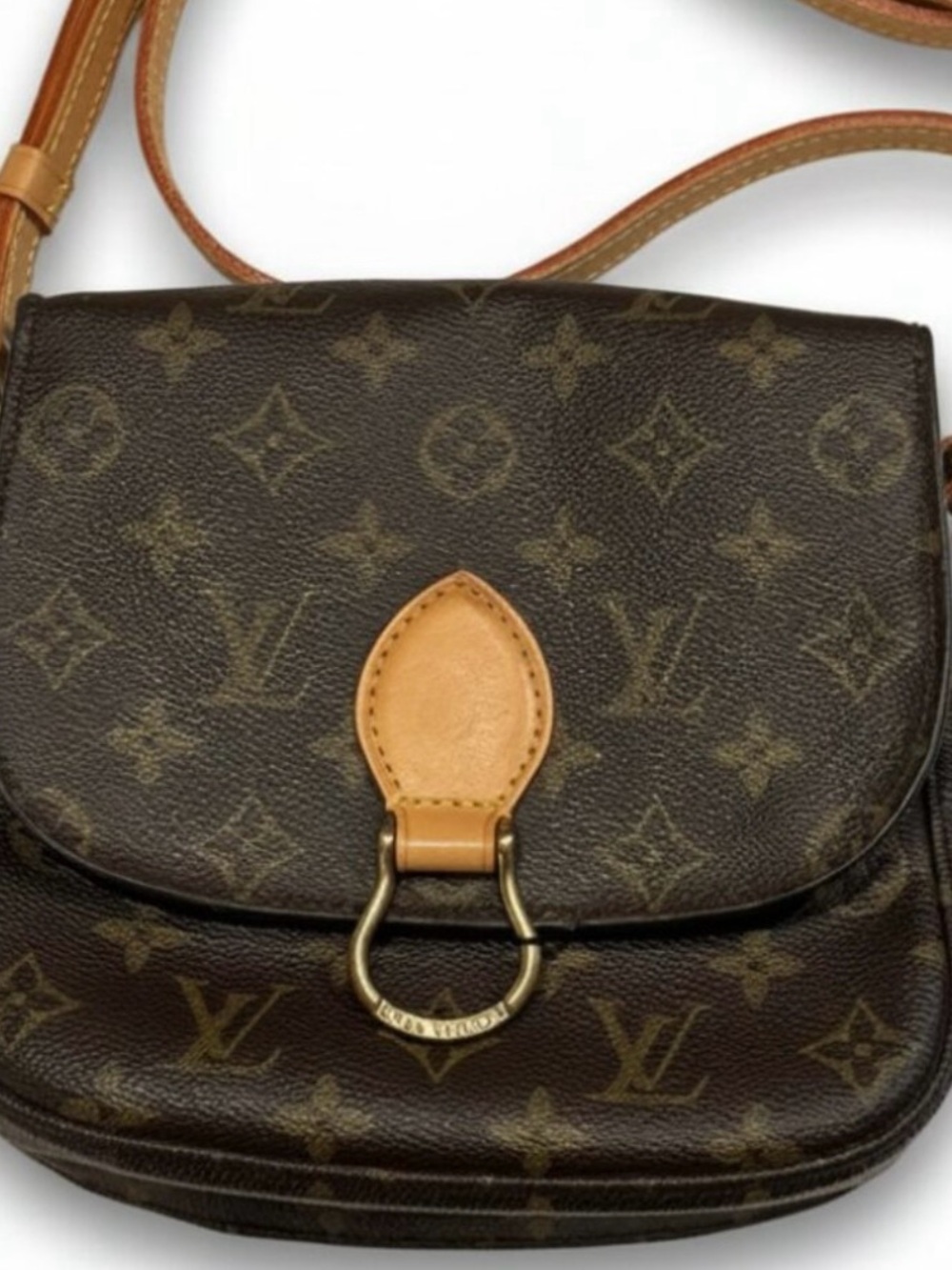 Louis Vuitton Brown Monogram Crossbody with Vachetta Accent and Gold Hardware